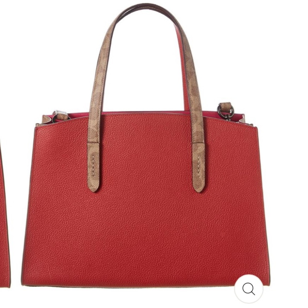 COACH CHARLIE COATED CANVAS & LEATHER CARRYALL - Picture 2 of 8